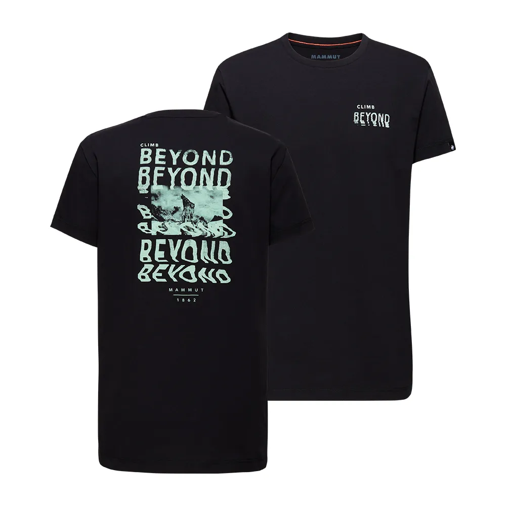 【Mammut 長毛象官方直營】Massone T-Shirt AF Men Dreaming 有機棉機能短袖T恤 男款 黑色 #1017-06110