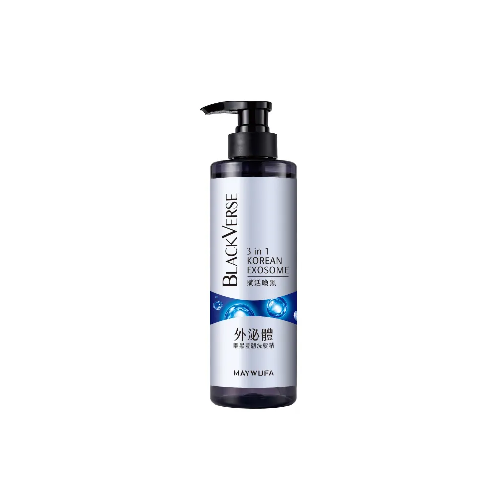 【美吾髮】BLACKVERSE賦活喚黑 曜黑豐韌外泌體洗髮精530ml(喚黑/豐盈/強韌/蓬鬆)