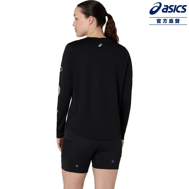 【asics 亞瑟士】長袖上衣 女款 FUJITRAIL 海外版 跑步上衣 2012D430-001