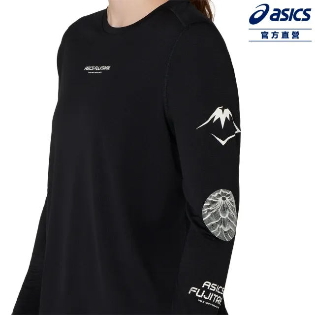 【asics 亞瑟士】長袖上衣 女款 FUJITRAIL 海外版 跑步上衣 2012D430-001