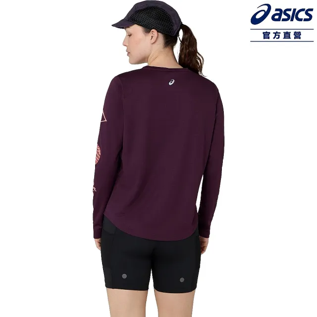 【asics 亞瑟士】長袖上衣 女款 FUJITRAIL 海外版 跑步上衣 2012D430-501