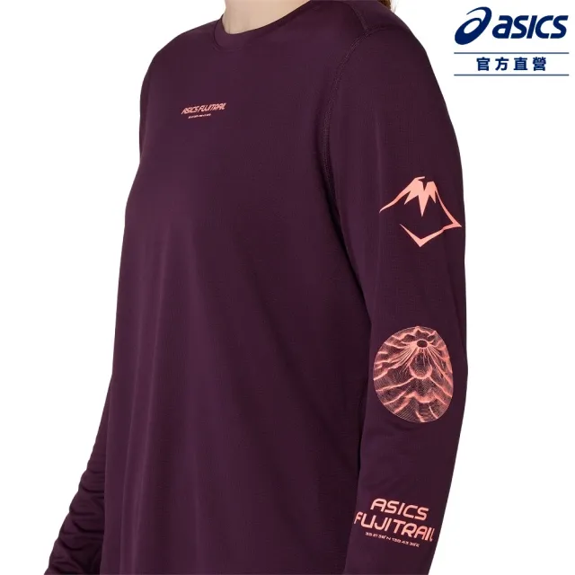 【asics 亞瑟士】長袖上衣 女款 FUJITRAIL 海外版 跑步上衣 2012D430-501