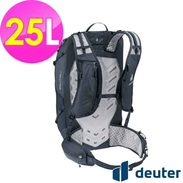 【deuter】SPEED LITE PRO超輕量旅遊背包25L(3412325黑/戶外旅遊/日常休閒/旅行/登山健行)