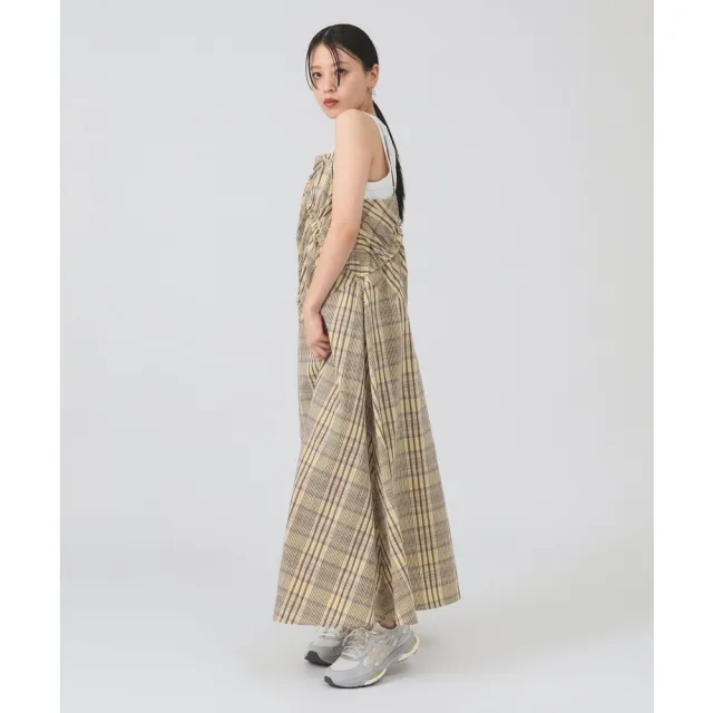 【BEAMS】官方旗艦館 Ray BEAMS / 女裝 格紋 拼接 吊帶 洋裝
