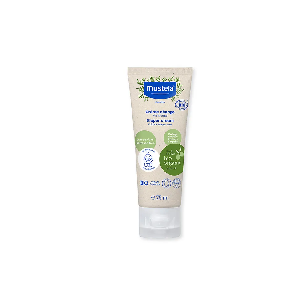 【Mustela 慕之恬廊】有機好橄護膚膏75ml(無香 屁屁膏 歐盟ECOCERT+法國BIO認證)