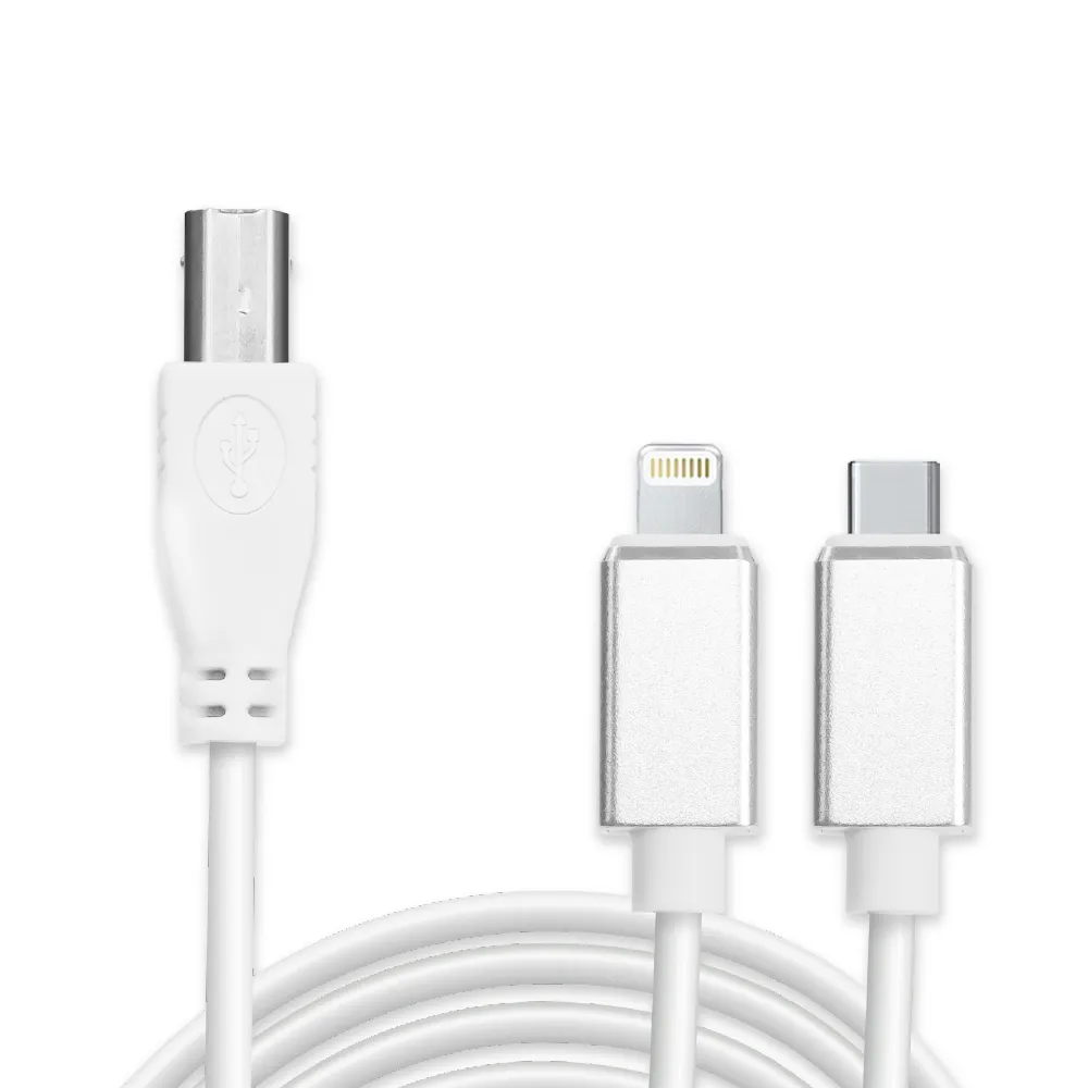 【Konix】手機平板MIDI連接線 Type B 轉 Lightning + Type C(蘋果 / 安卓通用 電子琴音樂編輯線)