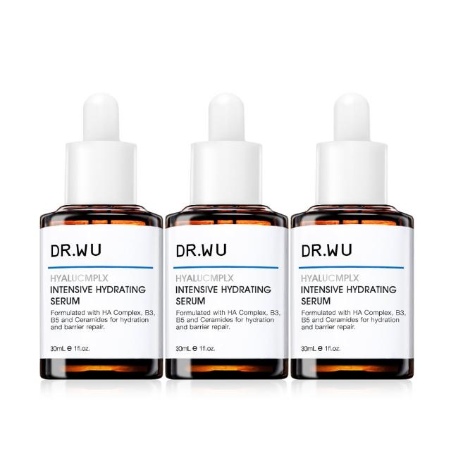 【DR.WU 達爾膚】玻尿酸保濕精華液30ML(3入組)