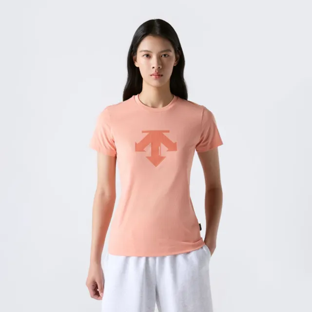 【DESCENTE】短袖上衣 男 女 中性 快排 [TOUGH] TOUGH SPIRIT SHORT SLEEVE T-SHIRTS 珊瑚 SR323UTS72-CORL