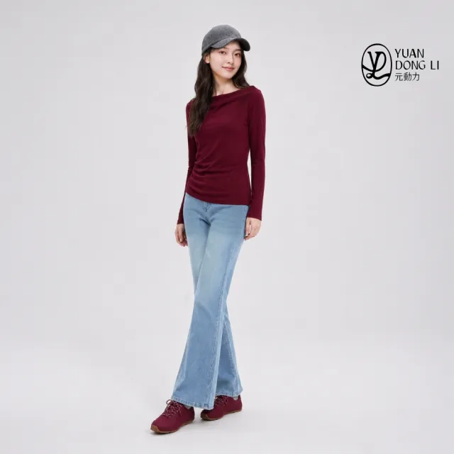 【YUANDONGLI 元動力】高腰顯瘦彈性透氣牛仔褲(淺藍；S-XL；4263538601)