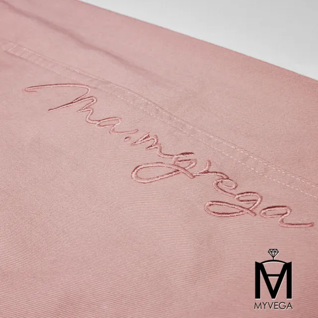 【MYVEGA 麥雪爾】MA薄款高含棉logo刺繡錐形褲-共九色(涼感褲/錐形褲/彎刀褲/天絲/萊賽爾)