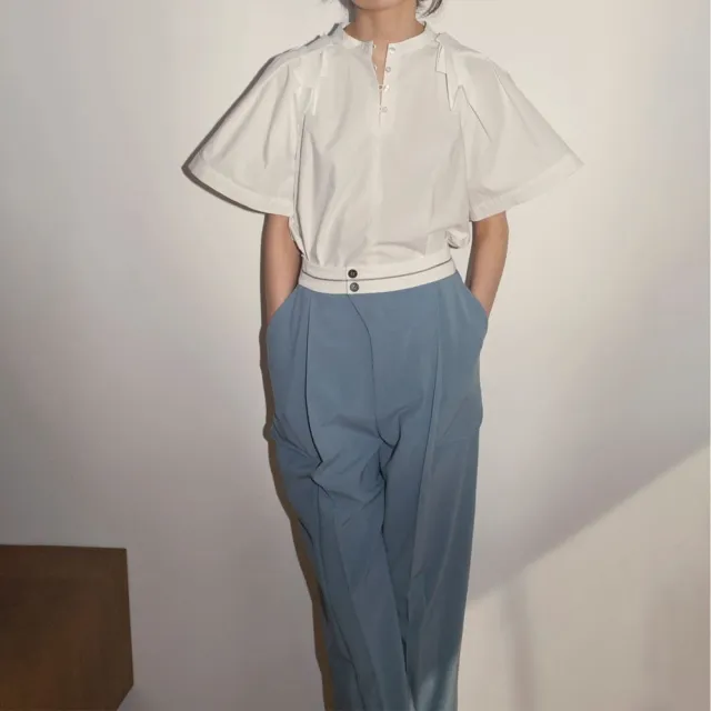 【BEAMS】官方旗艦館 RBS / 女裝 配色 褲頭 寬鬆 長褲