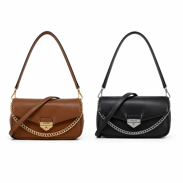【Michael Kors】Soho 雲朵皮革法棍包手提/斜背包(小/多色選)