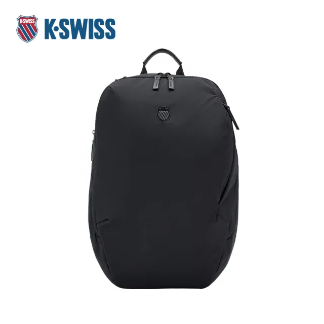 【K-SWISS】防潑水雙肩後背包 黑色 書包 15吋筆電包 電腦防撞設計 男女適用 BG809-008