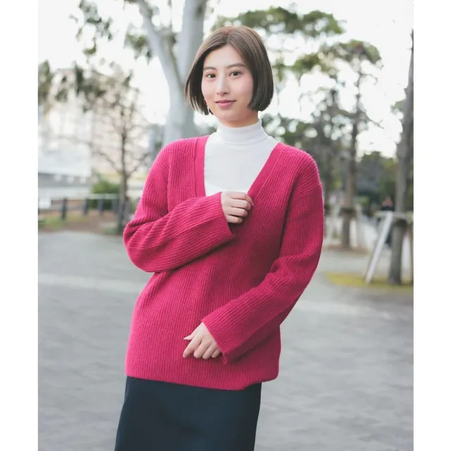 【BEAMS】官方旗艦館 Demi-Luxe BEAMS / 女裝 羊毛 V領 上衣