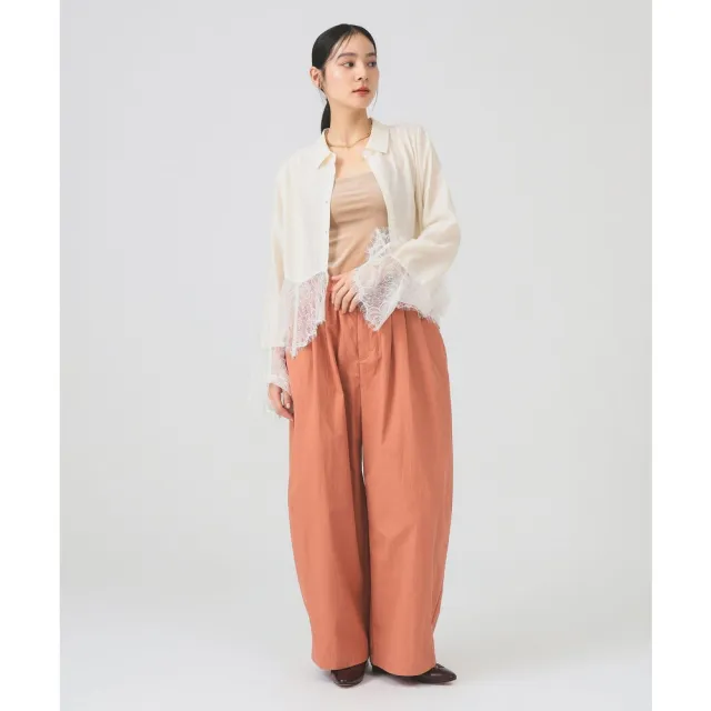 【BEAMS】官方旗艦館 Ray BEAMS / 女裝 抓皺 份量感 長褲