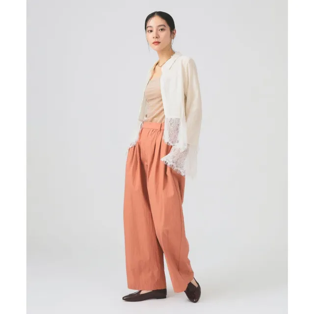 【BEAMS】官方旗艦館 Ray BEAMS / 女裝 抓皺 份量感 長褲