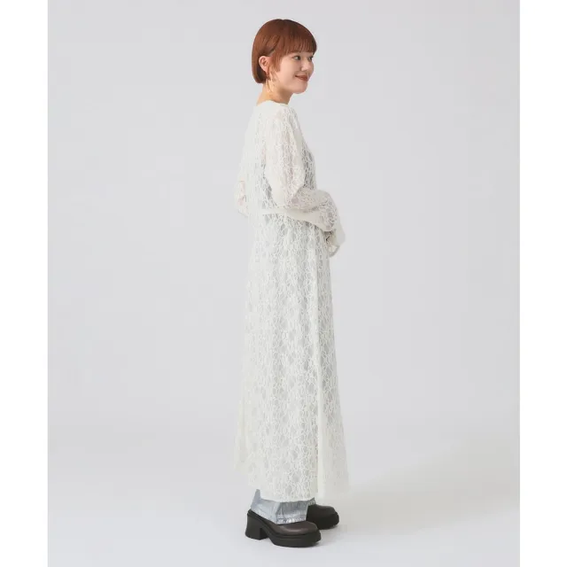 【BEAMS】官方旗艦館 Ray BEAMS / 女裝 蕾絲 鑰匙領 洋裝