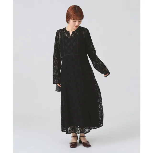 【BEAMS】官方旗艦館 Ray BEAMS / 女裝 蕾絲 鑰匙領 洋裝