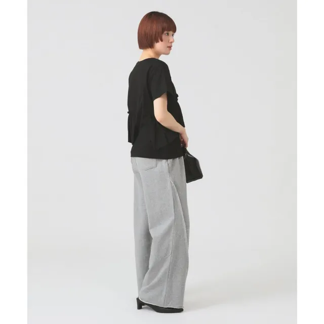 【BEAMS】官方旗艦館 Ray BEAMS / 女裝 不對稱 抓皺 荷葉邊 T恤