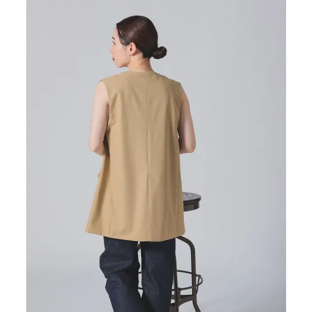 【BEAMS】官方旗艦館 Demi-Luxe BEAMS / 女裝 棉質 無翻領 西裝背心