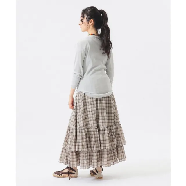 【BEAMS】官方旗艦館 BEAMS BOY / 女裝 格紋 層次 長裙