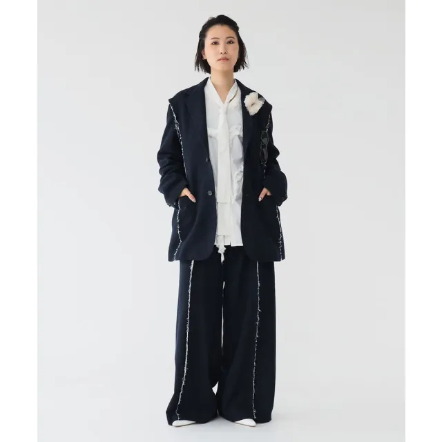 【BEAMS】官方旗艦館 maturely / 女裝 再生羊毛 剪裁 西裝長褲