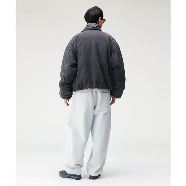 【BEAMS】官方旗艦館 BEAMS / 男裝 寬短版 色落 帆布 羽絨外套