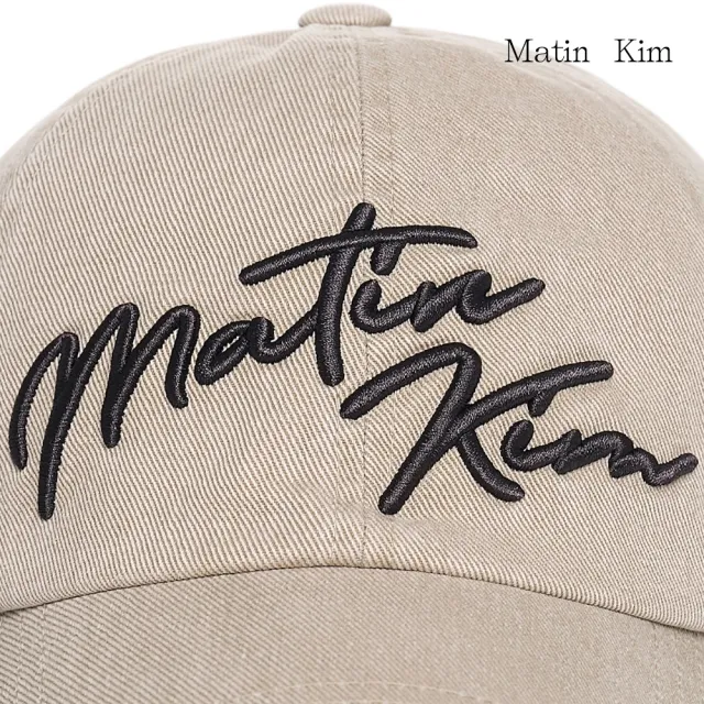 【MATIN KIM】官方旗艦 草寫LOGO刺繡棒球帽(多款任選)