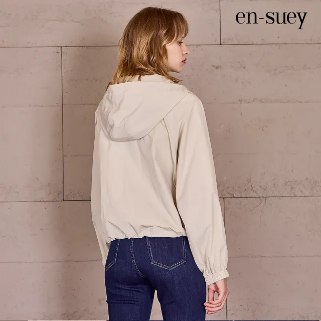 【en-suey 銀穗】網路限定 工裝風連帽抽繩短款長袖外套-女