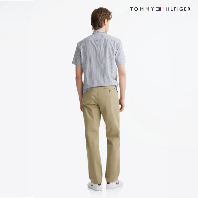 【TOMMY HILFIGER】官方旗艦館TH Flex Denton 棉質斜紋長褲 裸色