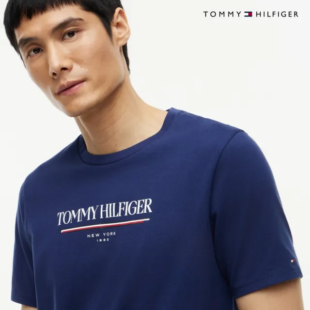 【TOMMY HILFIGER】官方旗艦館Tommy Hilfiger 標誌 T 恤 藍色
