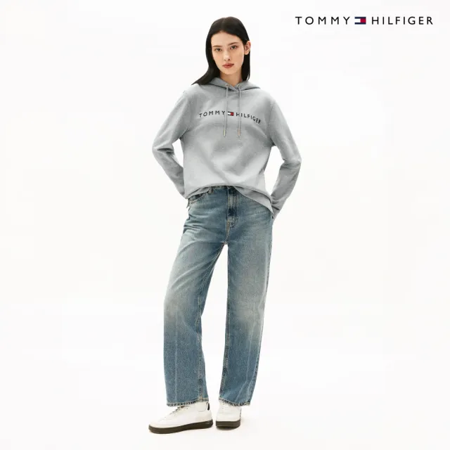 【TOMMY HILFIGER】官方旗艦館基本款 Hilfiger 連帽衫 灰色