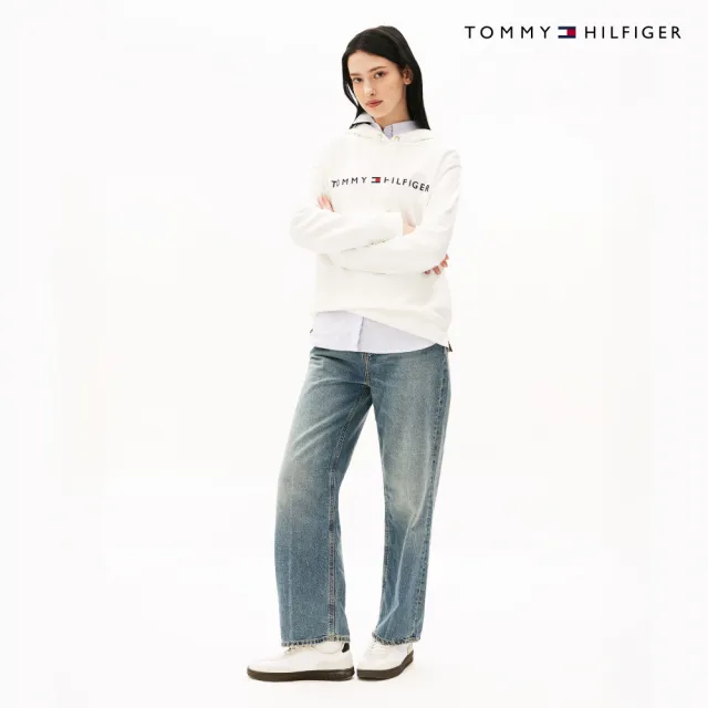 【TOMMY HILFIGER】官方旗艦館基本款 Hilfiger 連帽衫 裸色