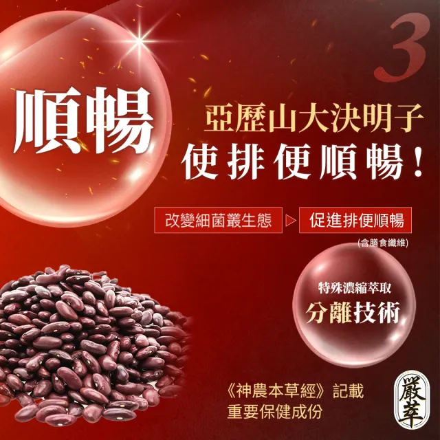 【YEN TSUI 嚴萃】燃No.1-3階段極致代謝 x1盒(30粒/盒；白腎豆x甲殼素x決明子 黃金配方)
