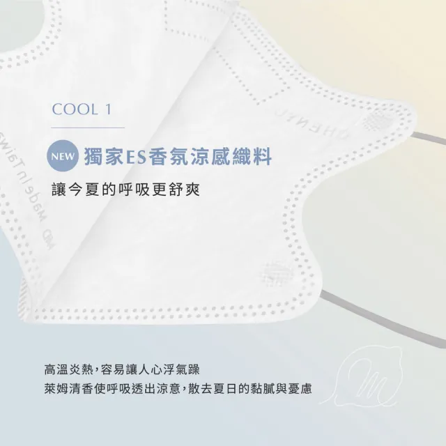 【辰昱】辰昱3D香氛涼感醫療口罩_20入單片裝/共三盒(期間限定/L有鼻樑壓條/沁透涼爽/滑順親膚/加大版型)