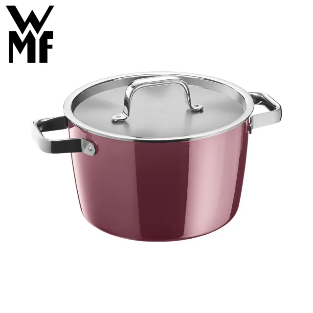 【WMF】德國製 Fusiontec Aromatic 高身湯鍋 22cm 4.7L(玫瑰金色/陶晶鍋) IH爐/電磁爐/瓦斯爐適用