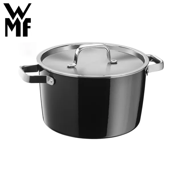 【WMF】德國製 Fusiontec Aromatic 高身湯鍋 24cm 6.2L(黑色/陶晶鍋) IH爐/電磁爐/瓦斯爐適用