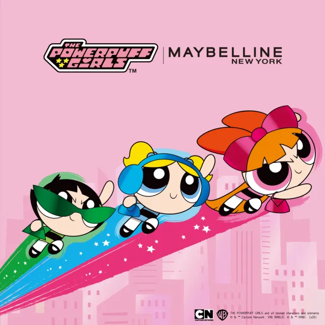 【MAYBELLINE 媚比琳】飛天小女警聯名★超激細抗暈眼線液抗手震版0.5g