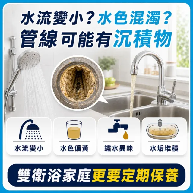 【森友家】特談★自來水管洗淨〔2衛+1廚〕大樓/華夏/公寓(日本專利無毒洗淨)