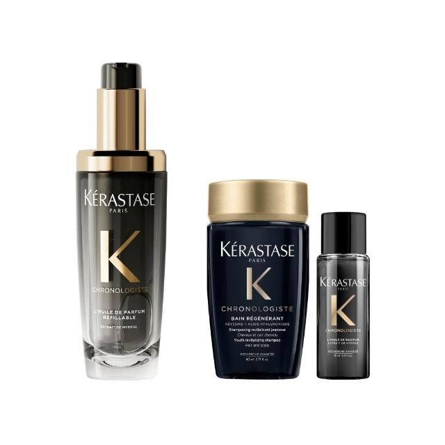 【KERASTASE 巴黎卡詩】黑鑽極萃逆時玫瑰香氛露75ml(新升級/護髮油)