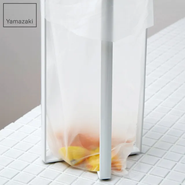 【YAMAZAKI】Plate多用途支撐架-L-白(收納架/置物架/杯架/垃圾袋架/瀝水架) 