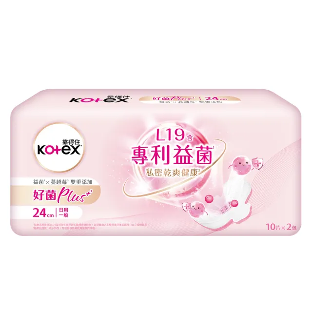 【Kotex 靠得住】好菌Plus+24cm 20片*7串