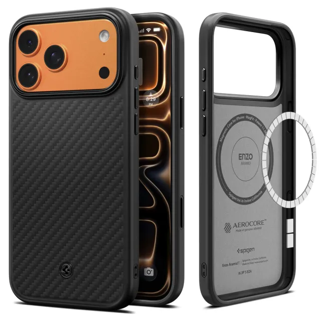 【Spigen】iPhone 18 Pro Max/17 Pro Max / 18 Pro/17 Pro Enzo Aramid T-凱芙拉 磁吸 防摔 手機殼 保護殼