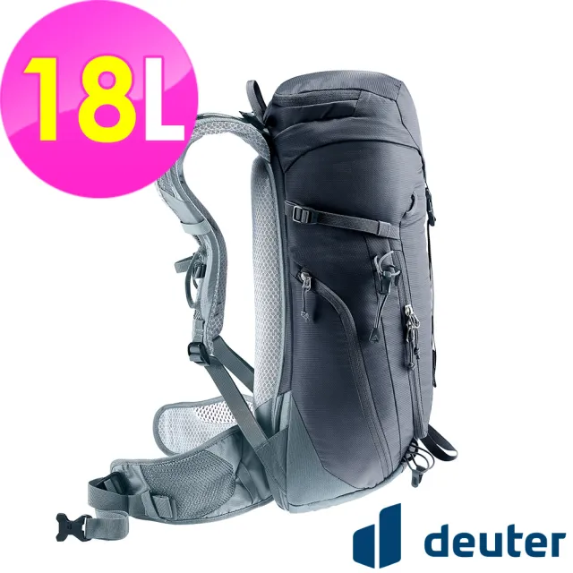 【deuter】TRAIL輕量拔熱透氣背包18L(3440124黑/日用休閒/運動/旅遊/戶外健行/單車旅行)