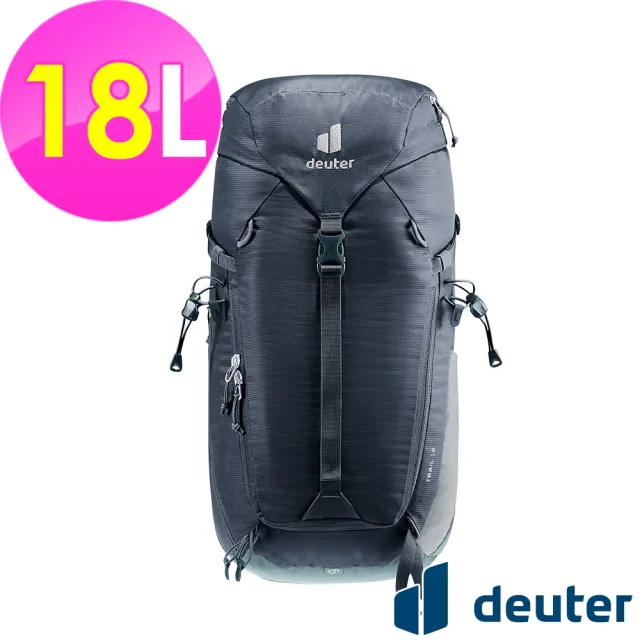 【deuter】TRAIL輕量拔熱透氣背包18L(3440124黑/日用休閒/運動/旅遊/戶外健行/單車旅行)