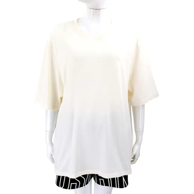 【AMI PARIS】Red Ami DeCoeur 男女可穿 明線大愛心A 米白色有機棉 短袖TEE T恤(法國精品服飾)