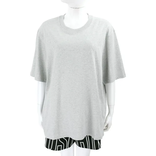 【AMI PARIS】Red Ami De Coeur 男女可穿 明線大愛心A 灰色有機棉 短袖TEE T恤(法國精品服飾)