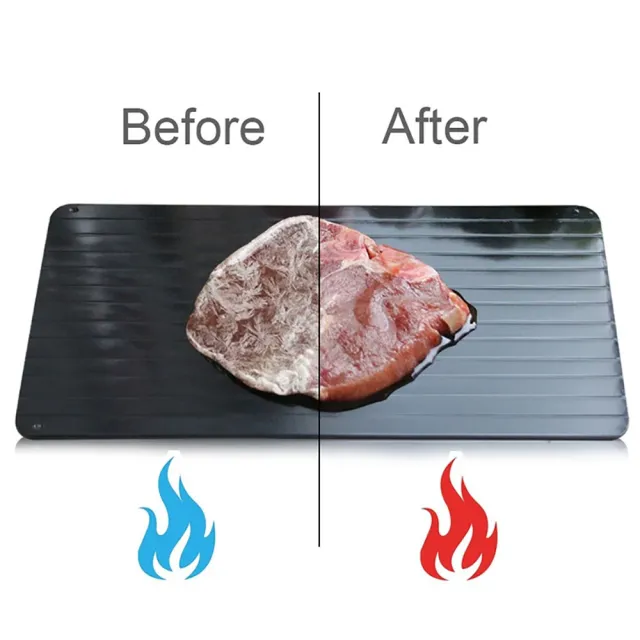 YISO易搜 解凍板 快速解凍盤 肉類解凍板 家戶兩用 不耗水電 導熱凹槽(交換導熱/圓滑邊角/一板多用)