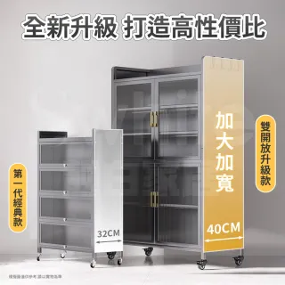 【靚白家居】全碳鋼 七層收納餐櫥櫃 S587 120CM(餐櫃 餐廚櫃 電器櫃 置物架 廚房電器架 中島櫃)