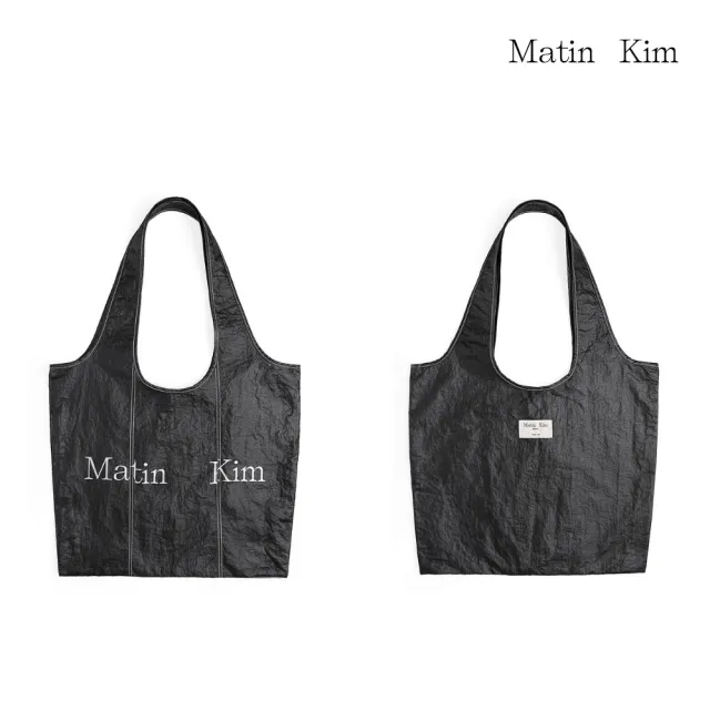 【MATIN KIM】官方旗艦 不對稱LOGO尼龍托特包(多款任選)